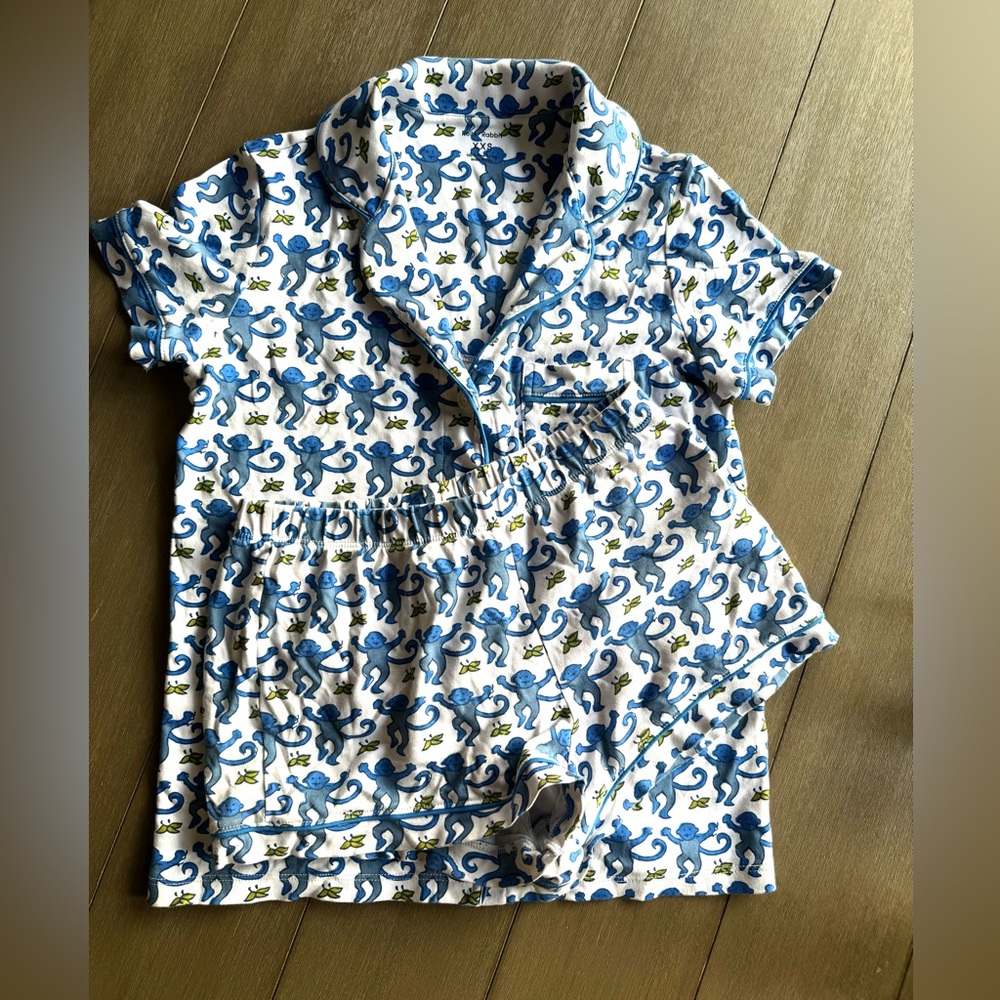 XXS Roller Rabbit pajamas Blue Monkeys